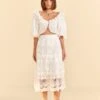 Farm Rio White Lace Midi Skirt -Trend Farm Rio 310676 01