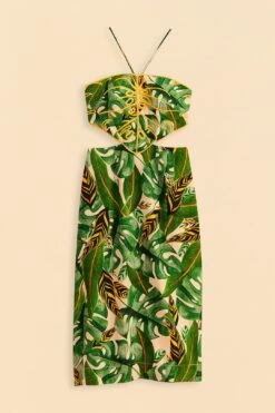 Farm Rio Tropical Leaves Midi Dress -Trend Farm Rio 311337 06