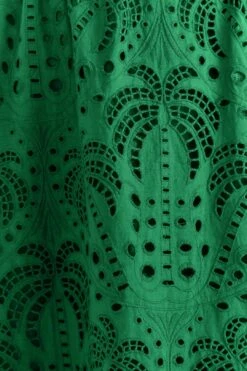 Farm Rio Green Coconut Tree Richelieu Midi Dress -Trend Farm Rio 311340 05