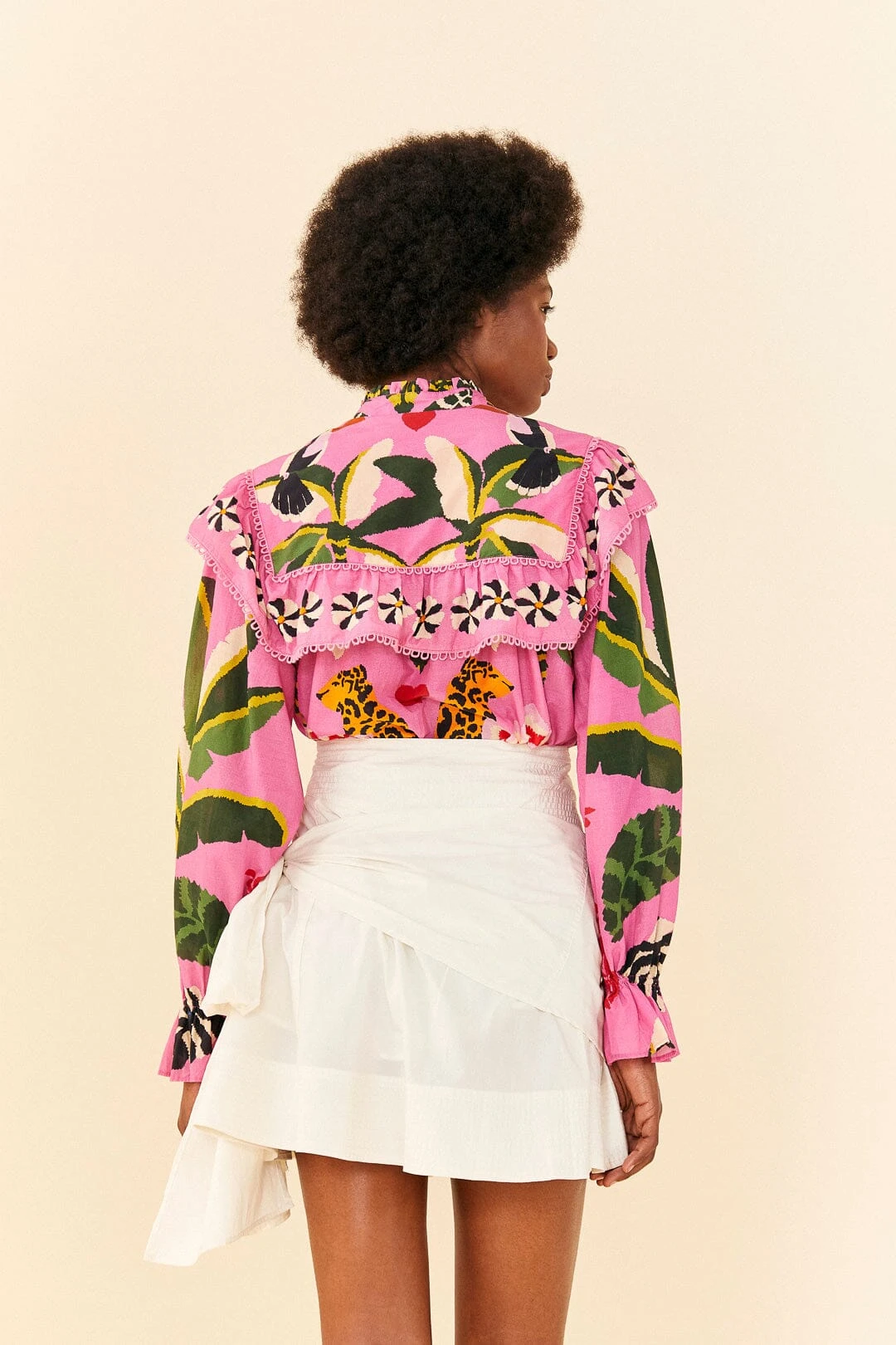 Farm Rio White Knot Organic Cotton Mini Skirt 5 Farm Rio White Knot Organic Cotton Mini Skirt - Image 3