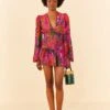 Farm Rio Pink Cool Leopards Lenzing™ Ecovero™ Viscose Mini Dress -Trend Farm Rio 311369 01