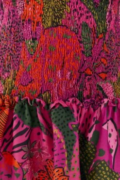 Farm Rio Pink Cool Leopards Lenzing™ Ecovero™ Viscose Mini Dress -Trend Farm Rio 311369 04