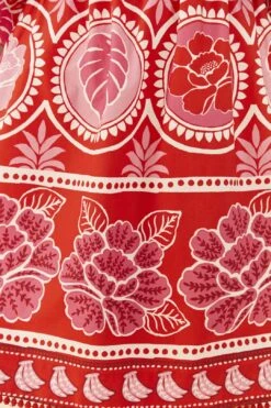 Farm Rio Red Summer Sunrise Organic Cotton Mini Dress -Trend Farm Rio 311432 05