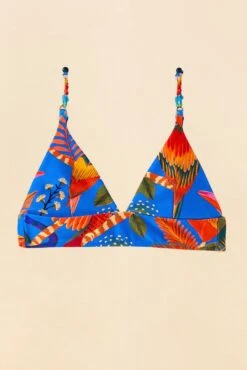 Farm Rio Blue Macaw Party Crochet Bikini Top -Trend Farm Rio 311539 05