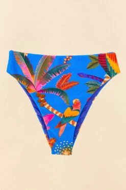 Farm Rio Blue Macaw Party High Waisted Bikini Bottom -Trend Farm Rio 311540 05 18a20a4a db75 4b9f 8135 10f0a4d41c06