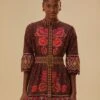 Farm Rio Brown Bright Flora Short Sleeve Mini Dress 1 Farm Rio Brown Bright Flora Short Sleeve Mini Dress -Trend Farm Rio 312050 01