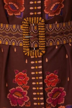 Farm Rio Brown Bright Flora Short Sleeve Mini Dress 11 Farm Rio Brown Bright Flora Short Sleeve Mini Dress -Trend Farm Rio 312050 06