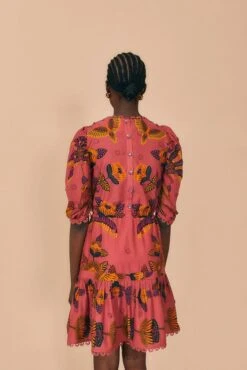 Farm Rio Blush Living Bloom Short Sleeve Mini Dress -Trend Farm Rio 312186 03