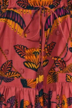 Farm Rio Blush Living Bloom Short Sleeve Mini Dress -Trend Farm Rio 312186 05