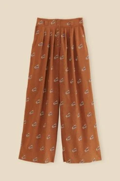Farm Rio Caramel Embroidered Horses Pants -Trend Farm Rio 312388 06