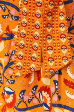 Farm Rio Yellow Palms Party Midi Dress -Trend Farm Rio 312461 07