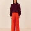 Farm Rio Orange Tailored Pants -Trend Farm Rio 312657 01