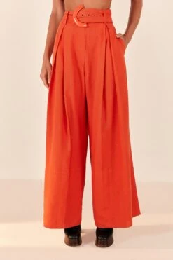 Farm Rio Orange Tailored Pants -Trend Farm Rio 312657 02