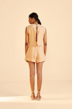 Farm Rio Sand Richelieu Sleeveless Crop Top -Trend Farm Rio 313592 04