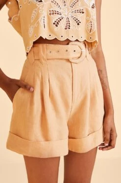 Farm Rio Beige Tailored Shorts -Trend Farm Rio 313601 03