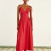 Farm Rio Red Sleeveless Midi Dress -Trend Farm Rio 313607 01
