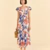 Farm Rio Off-White Mixed Lobsters Midi Dress 2 Farm Rio Off-White Mixed Lobsters Midi Dress -Trend Farm Rio 313608 01