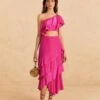 Farm Rio Dark Pink Marocaine Ruffle Skirt -Trend Farm Rio 313615 02