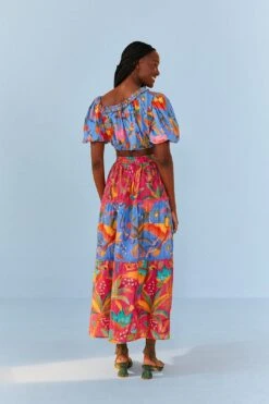 Farm Rio Macaw Party Mix Maxi Skirt -Trend Farm Rio 313623 04