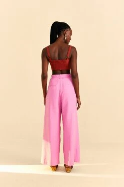 Farm Rio Pink Tailored Pants -Trend Farm Rio 313627 04