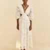 Farm Rio Off-White Richelieu Midi Dress -Trend Farm Rio 313629 01