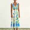 Farm Rio Off-White Romantic Garden Midi Dress -Trend Farm Rio 313630 01
