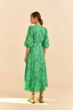 Farm Rio Green Richelieu Midi Dress 11 Farm Rio Green Richelieu Midi Dress -Trend Farm Rio 313648 04