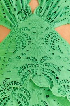 Farm Rio Green Richelieu Midi Dress 12 Farm Rio Green Richelieu Midi Dress -Trend Farm Rio 313648 05