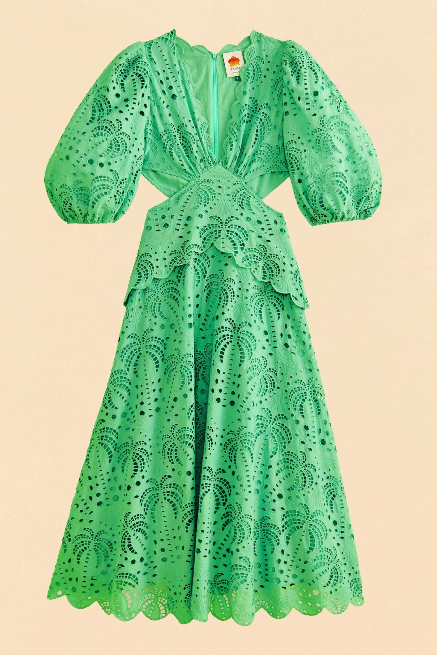 Farm Rio Green Richelieu Midi Dress 8 Farm Rio Green Richelieu Midi Dress - Image 6