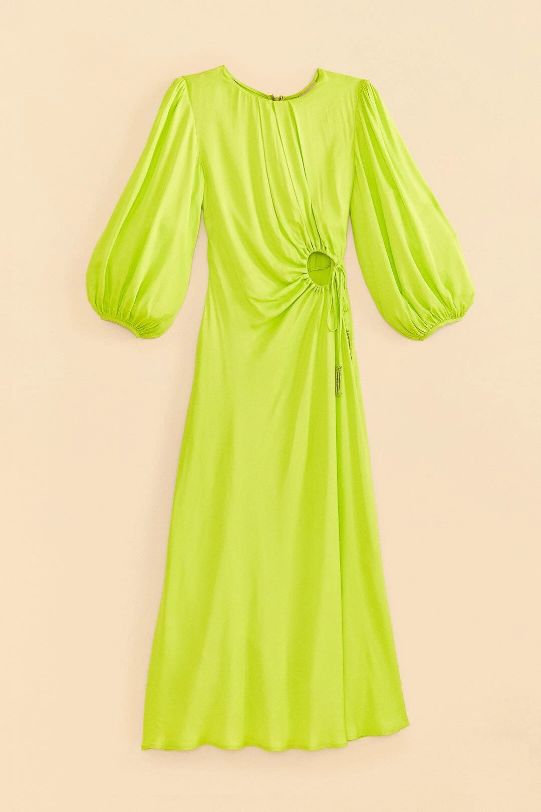 Farm Rio Lime Circle Cut Out Lenzing™ Ecovero™ Viscose Midi Dress 8 Farm Rio Lime Circle Cut Out Lenzing™ Ecovero™ Viscose Midi Dress - Image 6