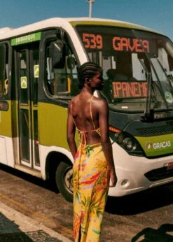 Farm Rio Summer Forest Yellow Burna Midi Dress -Trend Farm Rio 313793 05