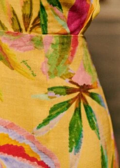 Farm Rio Summer Forest Yellow Burna Midi Dress -Trend Farm Rio 313793 06