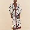 Farm Rio Off-White Pitta Soul Puff Sleeve Midi Dress 2 Farm Rio Off-White Pitta Soul Puff Sleeve Midi Dress -Trend Farm Rio 314083 01