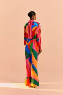 Farm Rio Colorful Leaves Lenzing™ Ecovero™ Viscose Pants -Trend Farm Rio 314097 04