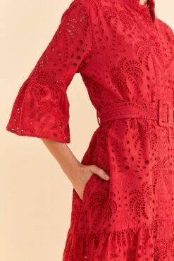 Farm Rio Red Palm Tree Mini Dress -Trend Farm Rio 314488 03