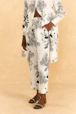 Farm Rio Off-White Moto Love Pants -Trend Farm Rio 314490 02