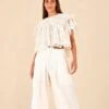 Farm Rio Off White Low Waist Pants -Trend Farm Rio 314510 01