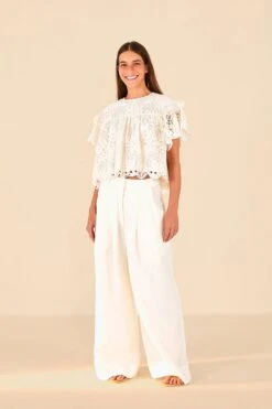 Farm Rio Off White Low Waist Pants -Trend Farm Rio 314510 02