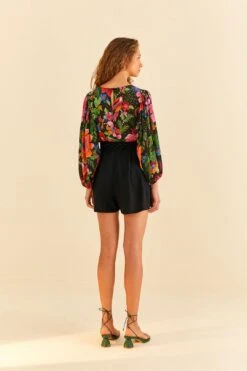 Farm Rio Black Shorts 10 Farm Rio Black Shorts -Trend Farm Rio 314513 04