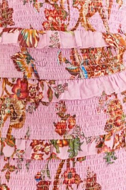 Farm Rio Lilac Floral Monkey Smocked Mini Dress 11 Farm Rio Lilac Floral Monkey Smocked Mini Dress -Trend Farm Rio 315956 05