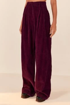 Farm Rio Burgundy Corduroy Pants -Trend Farm Rio 316009 03
