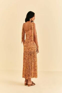 Farm Rio Light Pink Star Fruit Midi Dress -Trend Farm Rio 316415 04