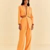 Farm Rio Peach Low Waisted Pants -Trend Farm Rio 316423 01