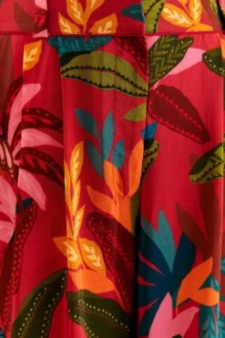 Farm Rio Red Rooster Leaves Pants -Trend Farm Rio 316429 06