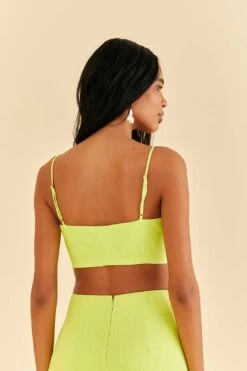 Farm Rio Lime Sleeveless Crop Top -Trend Farm Rio 317225 04