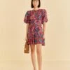 Farm Rio Blush Floral Birds Mini Dress -Trend Farm Rio 318135 01