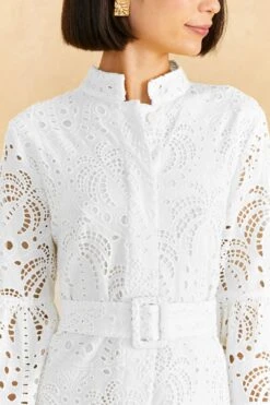 Farm Rio Off-White Palm Tree Mini Dress -Trend Farm Rio 318564 03