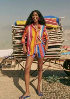 Farm Rio Carioca Stripes Multicolor Kurt Shorts -Trend Farm Rio 321459 03